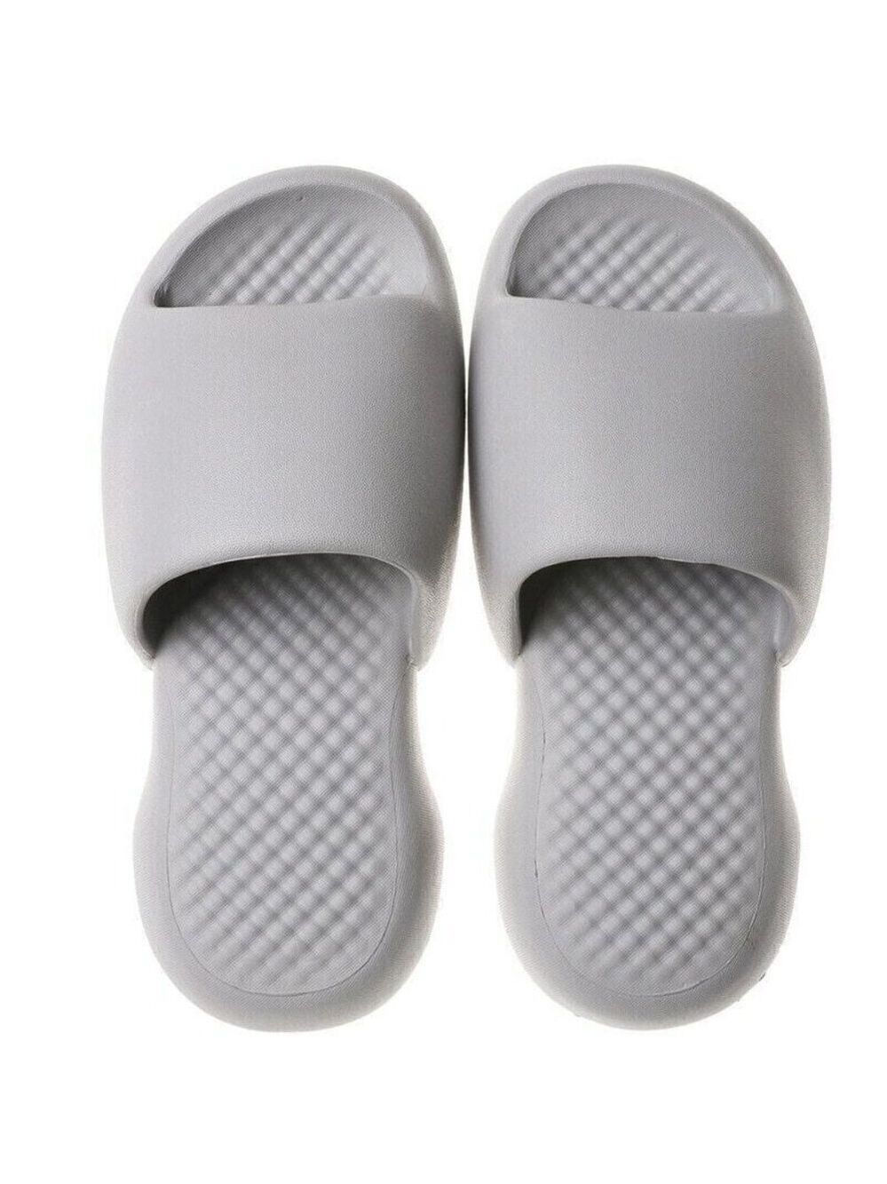 Minimalist Indoor Soft Pillow Slides Solid Non Slip Bath Gray Color Shoe…